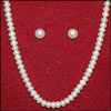 Single Line White Button Pearl Set SBJ-18 - Click here to View more details about this Product